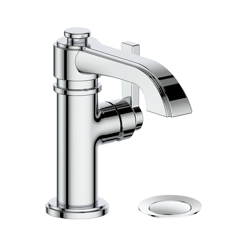 Vogt Zehn Single-Hole Bathroom Sink Faucet with Pop-Up Drain – Chrome – BF.ZN.1001.CC