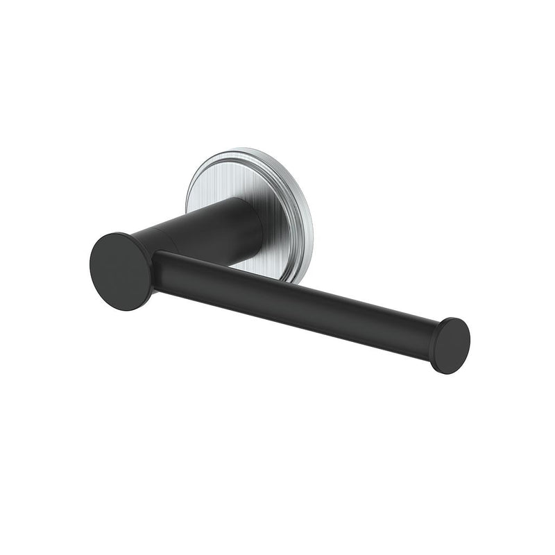 Vogt Zehn Toilet Paper Holder – Matte Black / Stainless Steel – BA.0209.SB