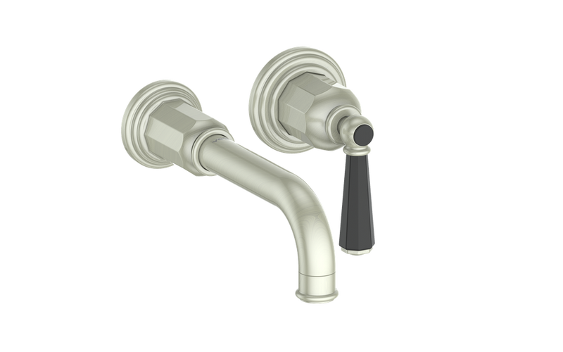 Vogt Carinthia Wall-Mount Bathroom Sink Faucet – Brushed Nickel / Matte Black – BF.C2.1410.BB