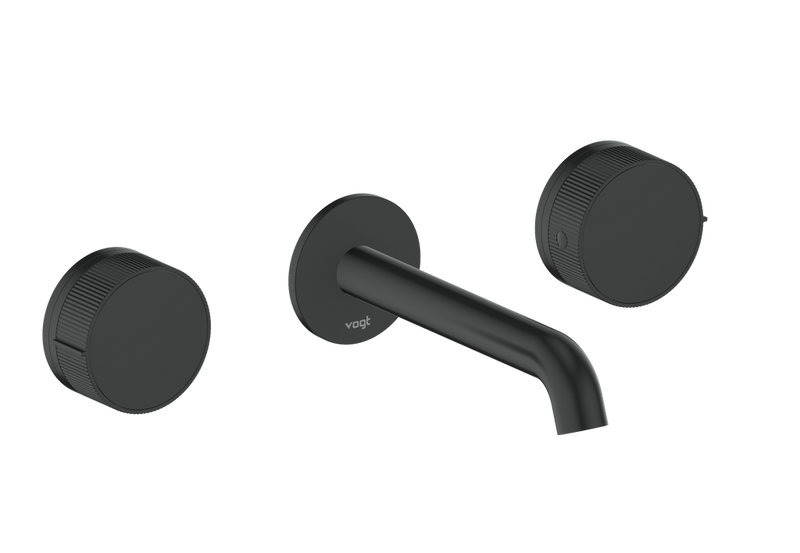 Vogt Mond 8" Widespread Wall-Mount Bathroom Sink Faucet – Matte Black – BF.M1.1500.MB