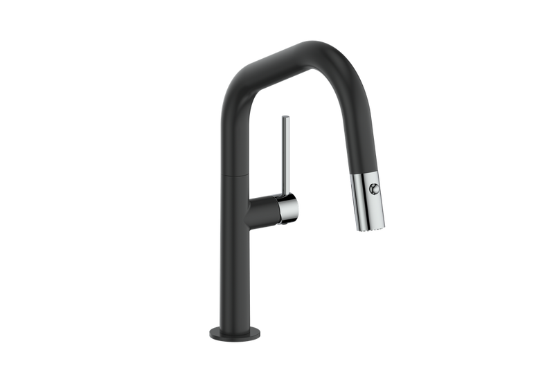 Vogt Dornbirn 13" Bar & Prep Faucet – Matte Black / Chrome – KF.13D2.0204.CB