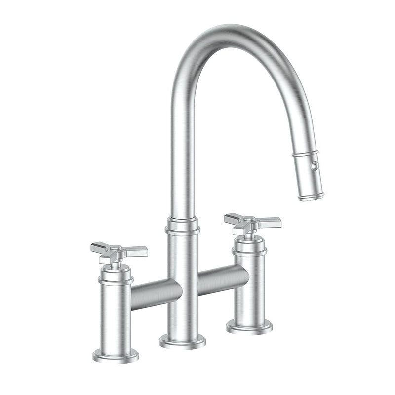 Vogt Zehn Pull-Down Bridge Kitchen Faucet – Stainless Steel – KF.17ZN.1312.SS