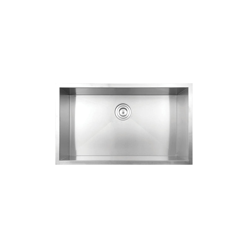 Vogt Wolfsberg 16Z 32" Single-Bowl 16-Gauge Stainless Steel Undermount Kitchen Sink with Bottom Grid – KS.3218.W16Z-64