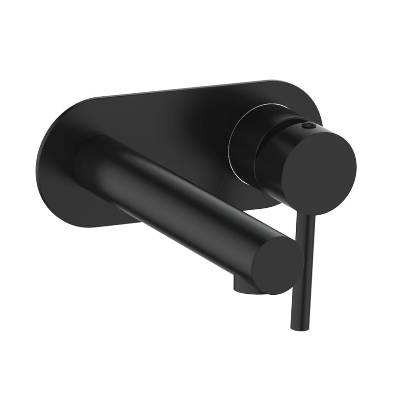 Vogt Worgl Wall-Mount Bathroom Sink Faucet with Single Plate – Matte Black – BF.WL.1410.MB