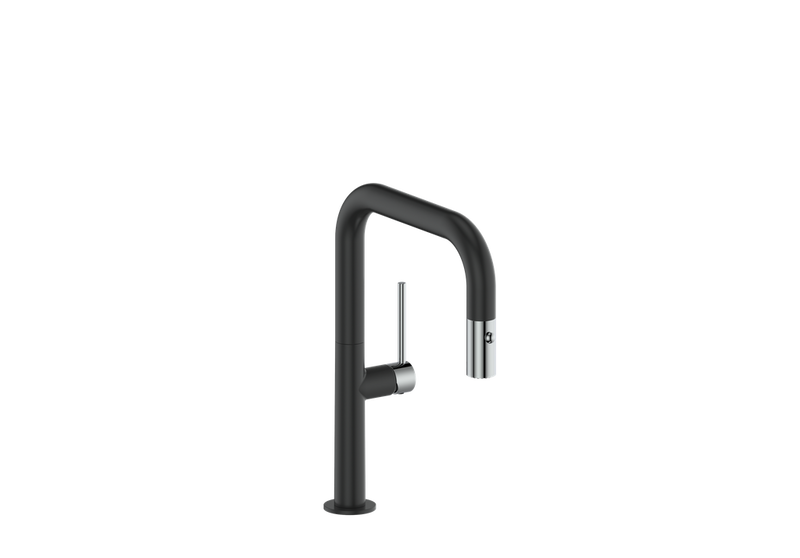 Vogt Dornbirn 13" Bar & Prep Faucet – Matte Black / Chrome – KF.13D3.0204.CB