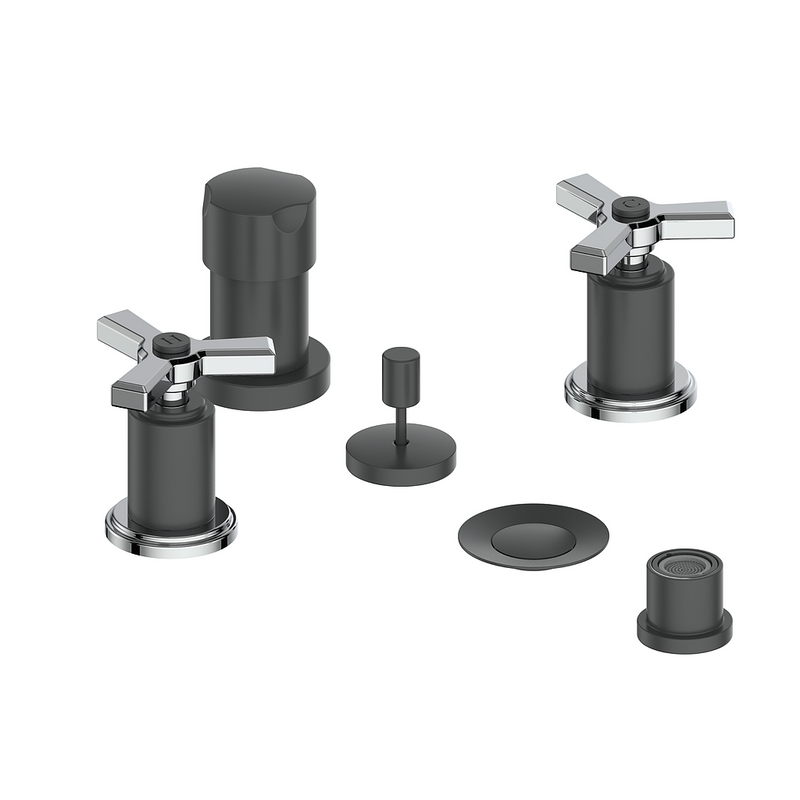Vogt Zehn Bidet Faucet – Matte Black / Chrome – BF.Z3.3000.CB