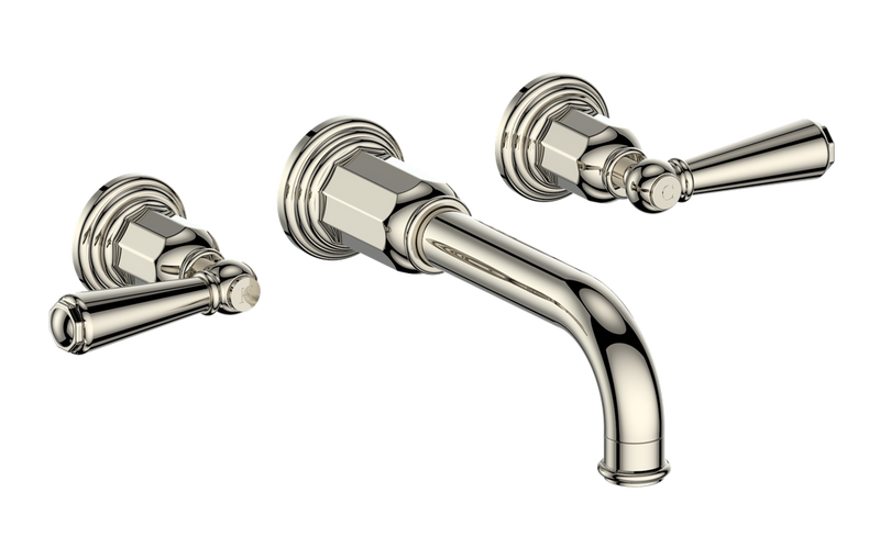 Vogt Carinthia 8" Widespread Wall-Mount Bathroom Sink Faucet – Polished Nickel – BF.C1.1510.PN