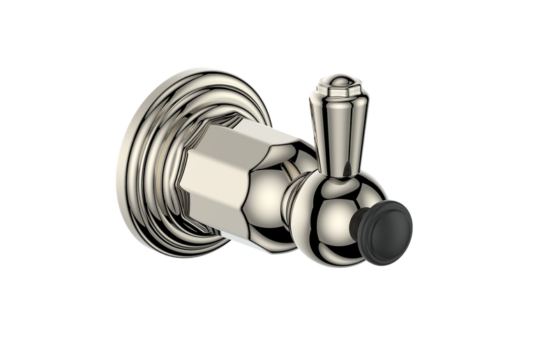 Vogt Carinthia Robe Hook – Polished Nickel / Matte Black – BA.0310.PB
