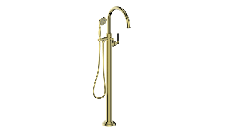 Vogt Carinthia Freestanding Tub Filler – Brushed Gold / Matte Black – BF.C2.2100.BGB