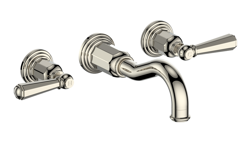 Vogt Carinthia 8" Widespread Wall-Mount Bathroom Sink Faucet – Polished Nickel – BF.C2.1520.PN