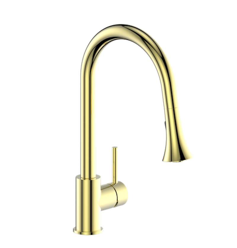 Vogt Traun C Pull-Down Kitchen Faucet – Brushed Gold – KF.16TN.0103.BG