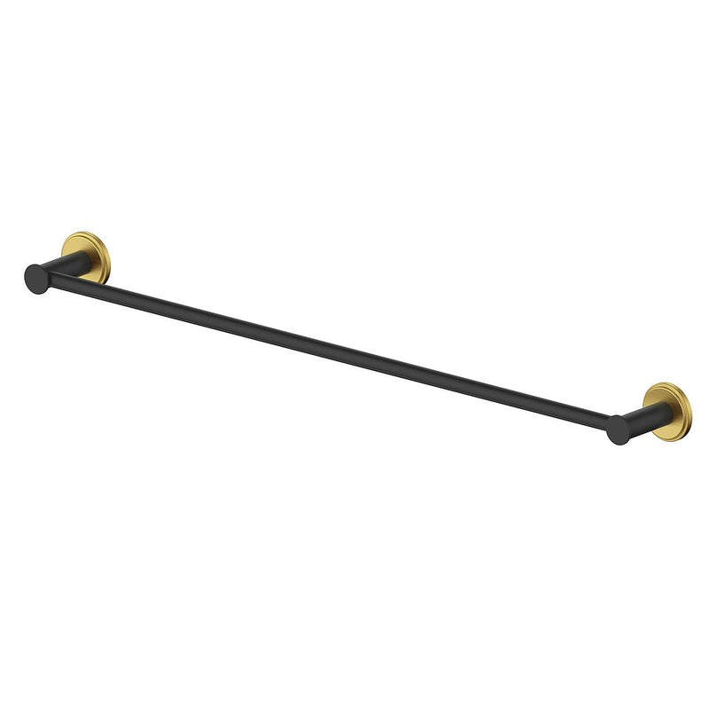 Vogt Zehn 24" Single Towel Bar – Matte Black / Brushed Gold – BA.0409.BGB