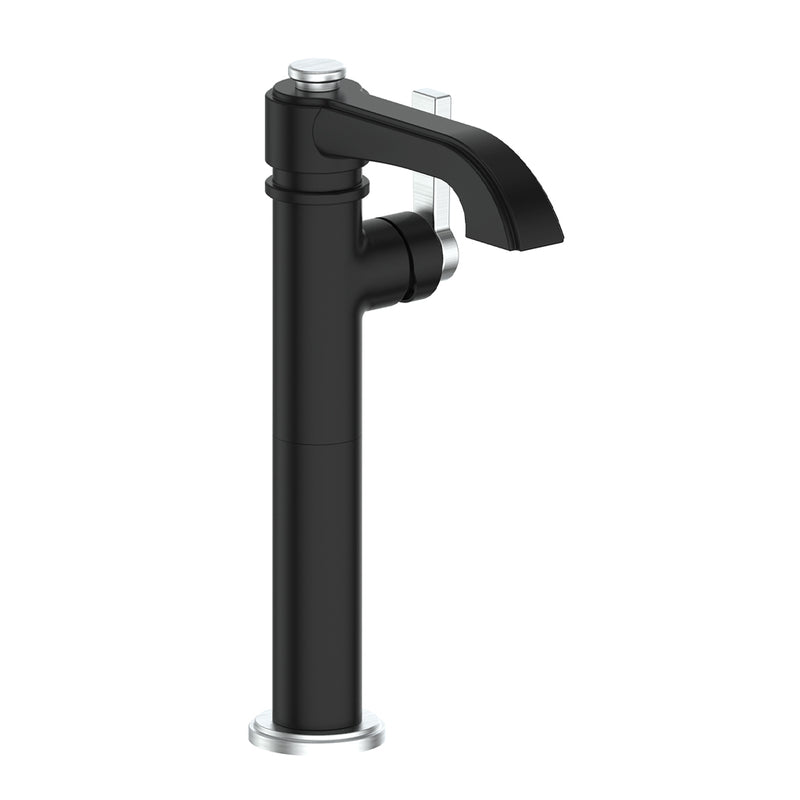 Vogt Zehn Vessel Bathroom Sink Faucet – Matte Black / Stainless Steel – BF.ZN.1100.SB