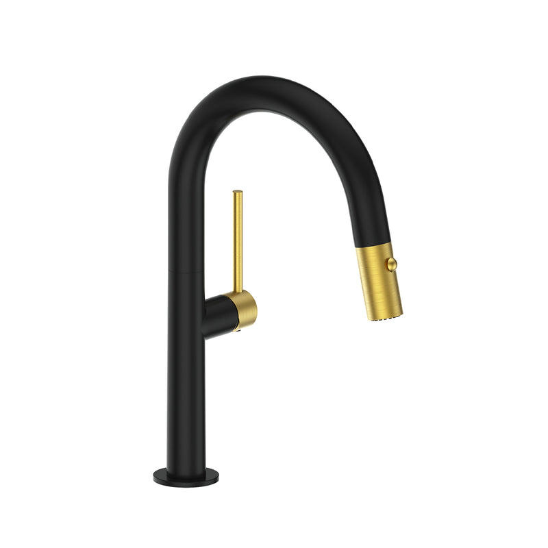 Vogt Dornbirn 13" Bar & Prep Faucet – Matte Black / Brushed Gold – KF.13D1.0204.BGB