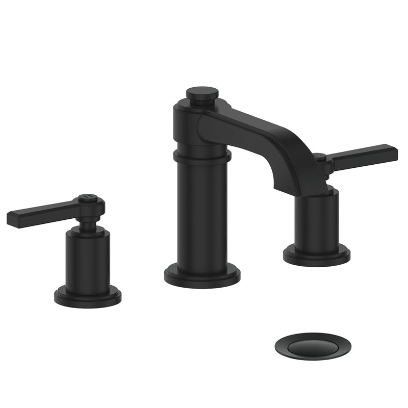 Vogt Zehn 8" Widespread Bathroom Sink Faucet with Pop-Up Drain – Matte Black – BF.Z1.1301.MB