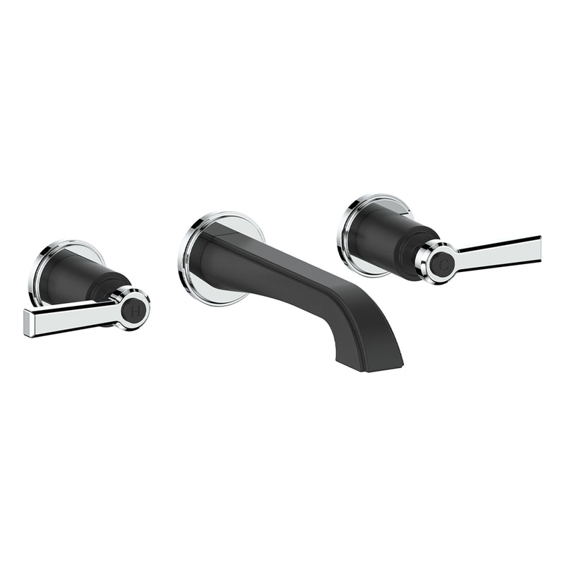 Vogt Zehn Wall-Mount Bathroom Sink Faucet – Matte Black / Chrome – BF.Z1.1500.CB
