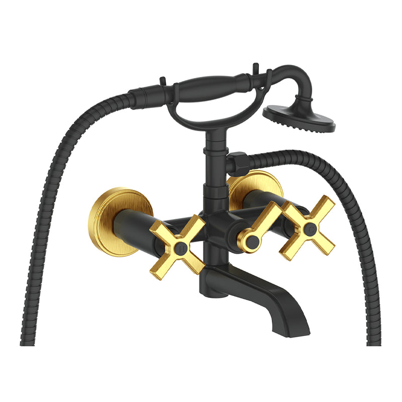 Vogt Zehn Wall-Mount Tub Filler – Matte Black / Brushed Gold – BF.Z4.2200.BGB