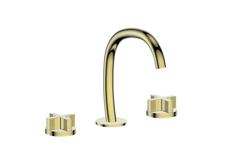 Vogt Mond 8" Widespread Bathroom Sink Faucet with Pop-Up Drain – Brushed Gold – BF.M3.1331.BG