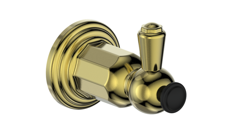 Vogt Carinthia Robe Hook – Brushed Gold / Matte Black – BA.0310.BGB