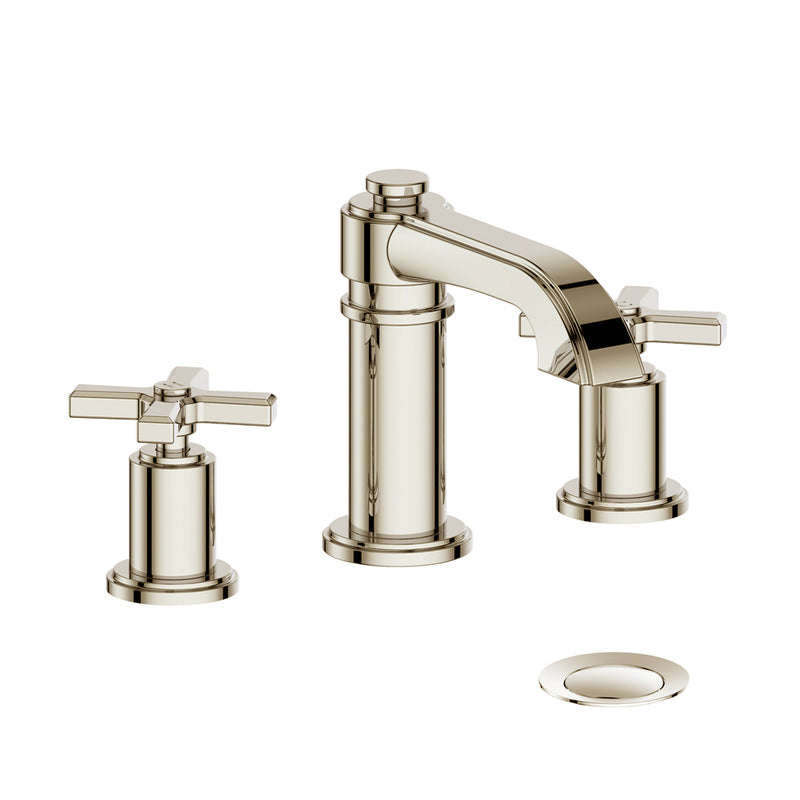 Vogt Zehn 8" Widespread Bathroom Sink Faucet with Pop-Up Drain – Polished Nickel – BF.Z4.1301.PN