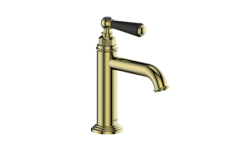 Vogt Carinthia Single-Hole Bathroom Sink Faucet with Pop-Up Drain – Brushed Gold / Matte Black – BF.C1.1001.BGB