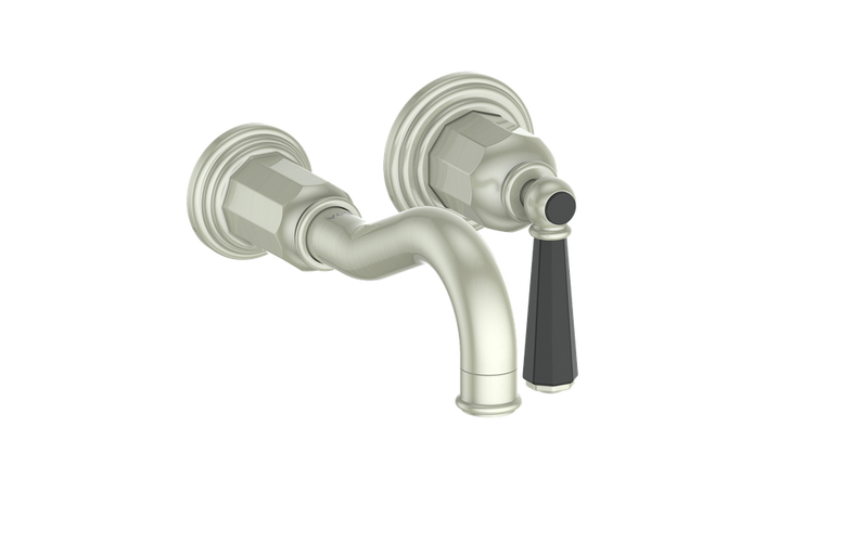Vogt Carinthia Wall-Mount Bathroom Sink Faucet – Brushed Nickel / Matte Black – BF.C2.1420.BB