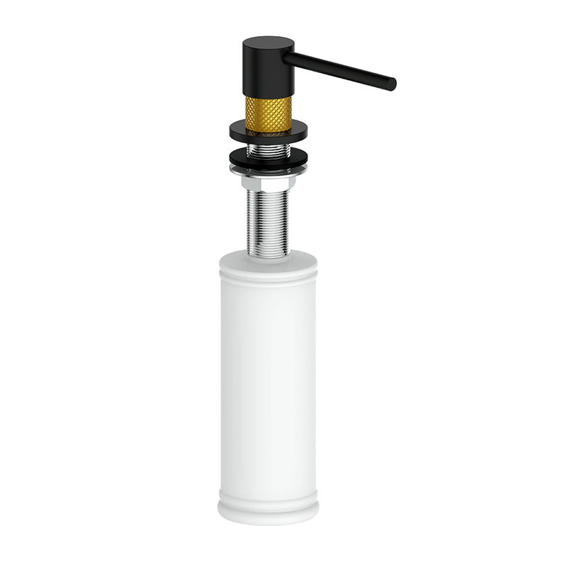 Vogt Drava Soap Dispenser – Matte Black / Brushed Gold – KA.03SD.BGB