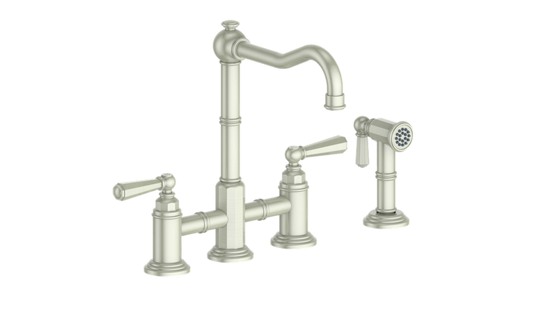 Vogt Carinthia Bridge Kitchen Faucet with Side Spray – Brushed Nickel – KF.11CA.2201.BN