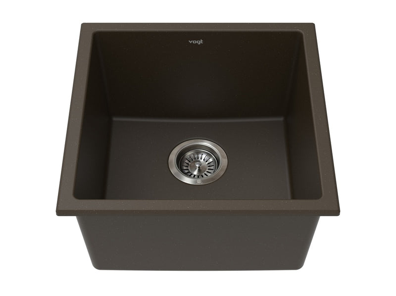 Vogt Vienna GS 17" Single-Bowl Vogranite Bar / Prep Sink – Java Brown – KS.1717.V03G-61