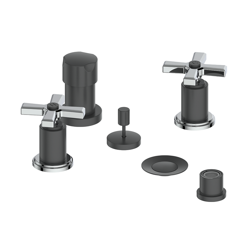 Vogt Zehn Bidet Faucet – Matte Black / Chrome – BF.Z4.3000.CB