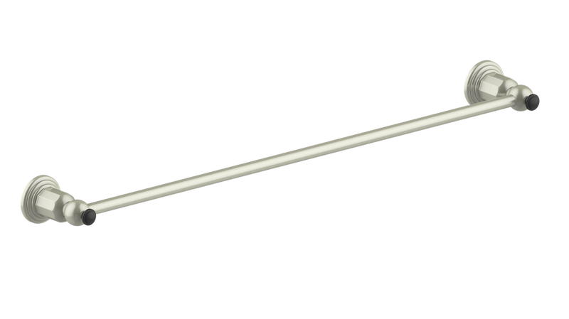 Vogt Carinthia 24" Towel Bar – Brushed Nickel / Matte Black – BA.0410.BB