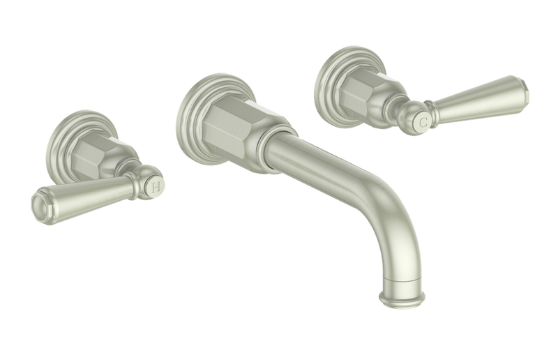 Vogt Carinthia 8" Widespread Wall-Mount Bathroom Sink Faucet – Brushed Nickel – BF.C1.1510.BN