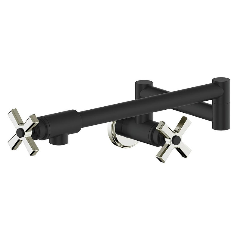 Vogt Zehn Kitchen Pot Filler – Matte Black / Polished Nickel – KF.ZN.14.PB