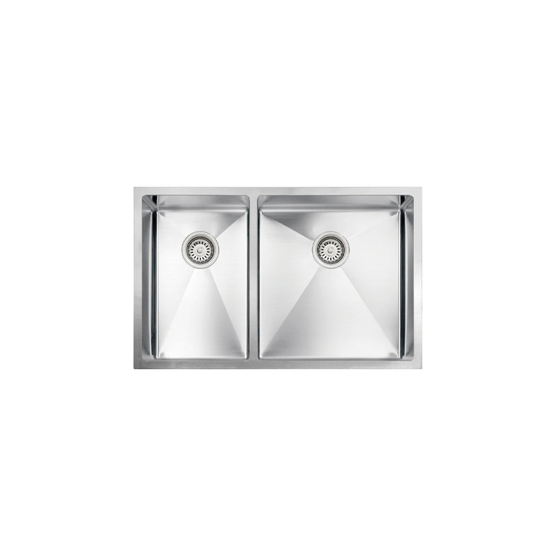 Vogt Ternitz L 18R 30" Offset Double-Bowl 18-Gauge Stainless Steel Undermount Kitchen Sink – KS.3018.Z18R-61