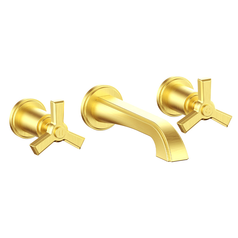 Vogt Zehn Wall-Mount Bathroom Sink Faucet – Brushed Gold – BF.Z3.1500.BG