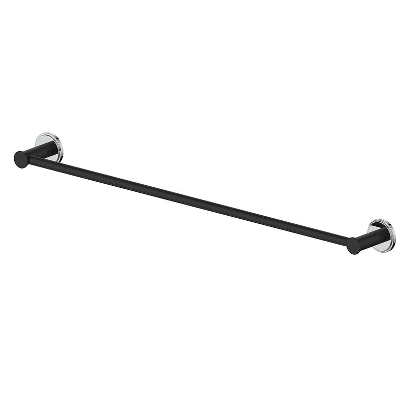 Vogt Zehn 24" Single Towel Bar – Matte Black / Chrome – BA.0409.CB