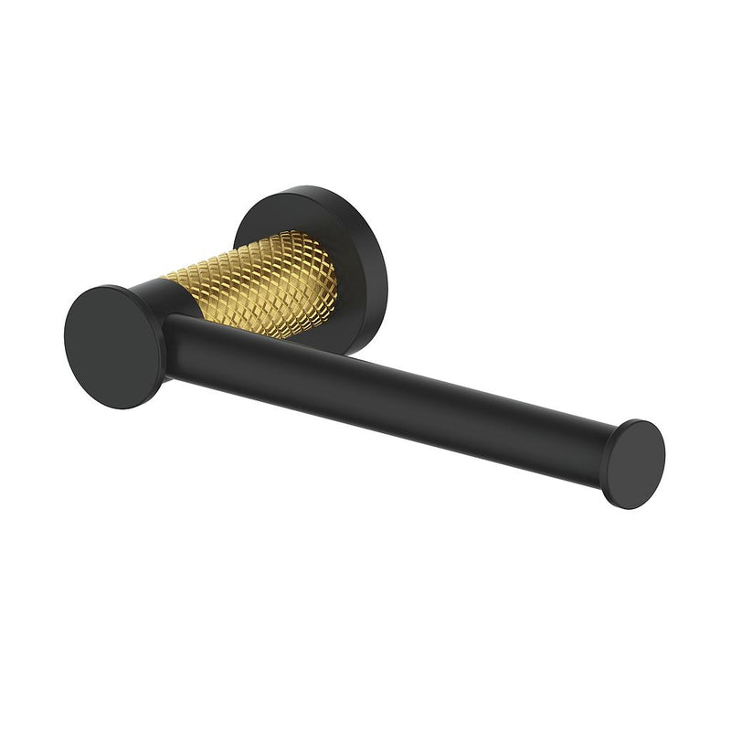 Vogt Drava Toilet Paper Holder – Matte Black / Brushed Gold – BA.0208.BGB