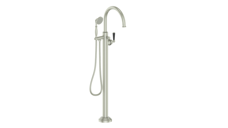 Vogt Carinthia Freestanding Tub Filler – Brushed Nickel / Matte Black – BF.C2.2100.BB