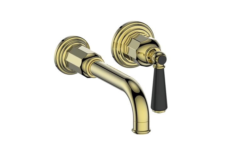 Vogt Carinthia Wall-Mount Bathroom Sink Faucet – Brushed Gold / Matte Black – BF.C1.1410.BGB