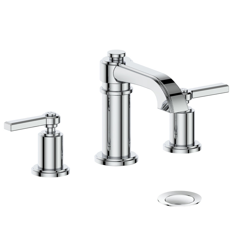 Vogt Zehn 8" Widespread Bathroom Sink Faucet with Pop-Up Drain – Chrome – BF.Z1.1301.CC