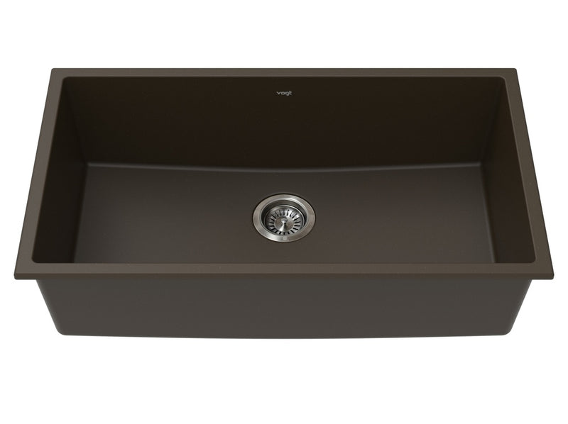 Vogt Wolfsberg GS 32" Single-Bowl Vogranite Kitchen Sink – Java Brown – KS.3218.W03G-61