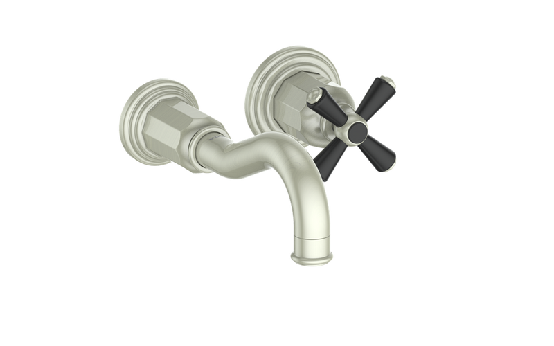 Vogt Carinthia Wall-Mount Bathroom Sink Faucet – Brushed Nickel / Matte Black – BF.C3.1420.BB