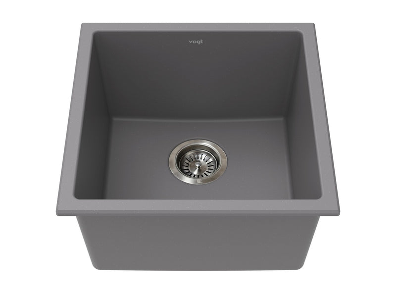 Vogt Vienna GS 17" Single-Bowl Vogranite Bar / Prep Sink – Metropolitan Grey – KS.1717.V02G-61