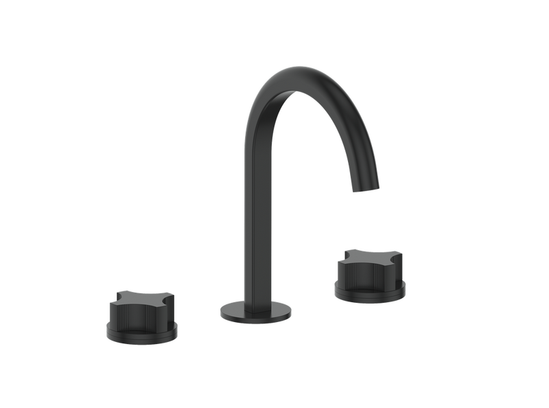 Vogt Mond 8" Widespread Bathroom Sink Faucet with Pop-Up Drain – Matte Black – BF.M2.1311.MB