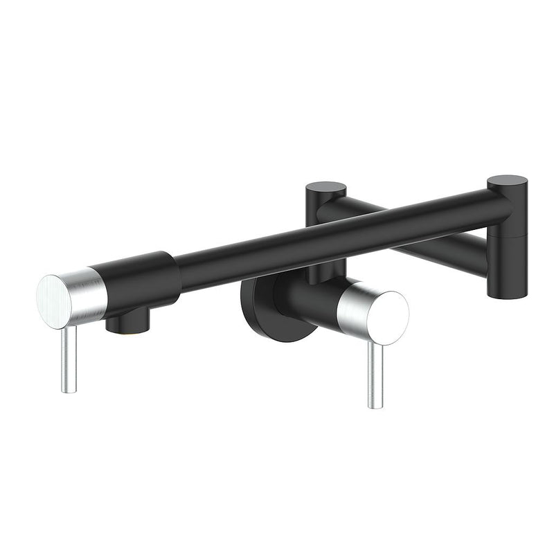 Vogt Dornbirn Kitchen Pot Filler – Matte Black / Stainless Steel – KF.DN.12.SB