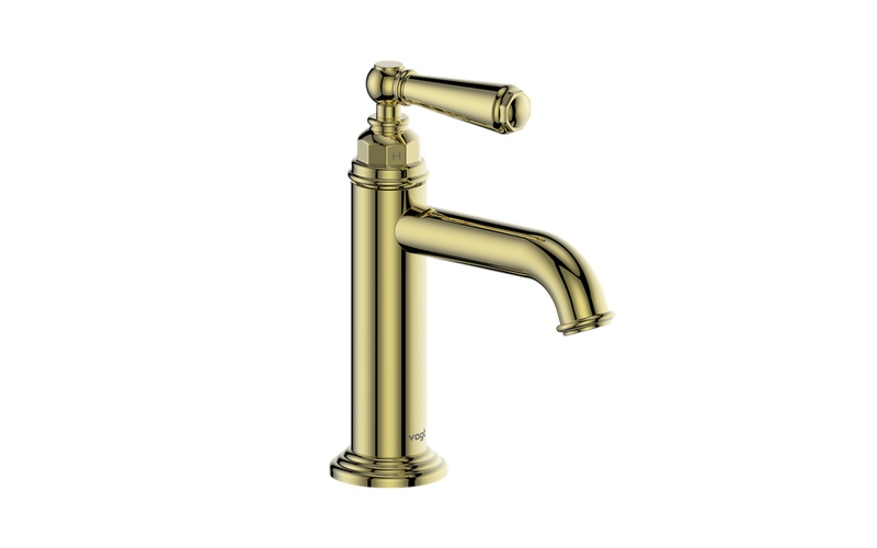 Vogt Carinthia Single-Hole Bathroom Sink Faucet with Pop-Up Drain – Brushed Gold – BF.C1.1001.BG