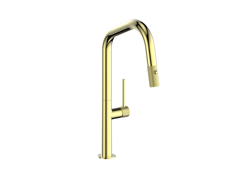 Vogt Drava 16" Pull-Down Kitchen Faucet – Brushed Gold – KF.16D2.1214.BG