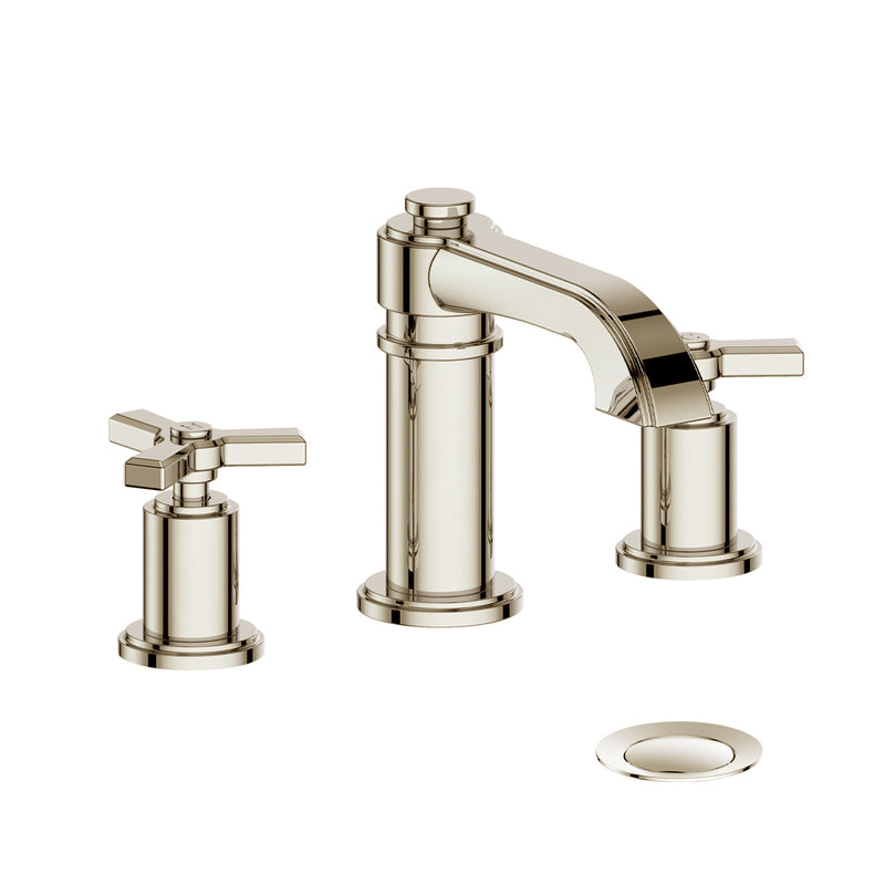 Vogt Zehn 8" Widespread Bathroom Sink Faucet with Pop-Up Drain – Polished Nickel – BF.Z3.1301.PN