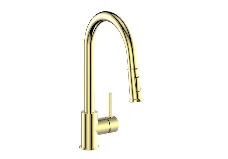 Vogt Traun D Pull-Down Kitchen Faucet – Brushed Gold – KF.16TN.0111.BG