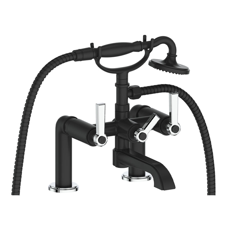 Vogt Zehn 2-Hole Deck-Mount Tub Filler – Matte Black / Chrome – BF.Z1.2000.CB